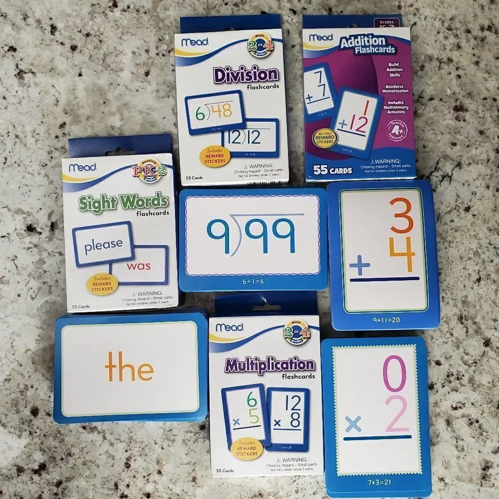 Add, subtract, multiply, divide, words flashcards